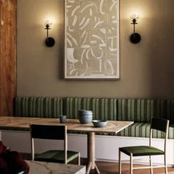Elstead Lighting Sylvia Wandleuchte 2-flammig Schwarz