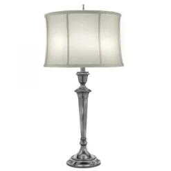 Elstead Lighting Syracuse 1-Light Tischleuchte antikes Nickel 1-flammig E27 79cm