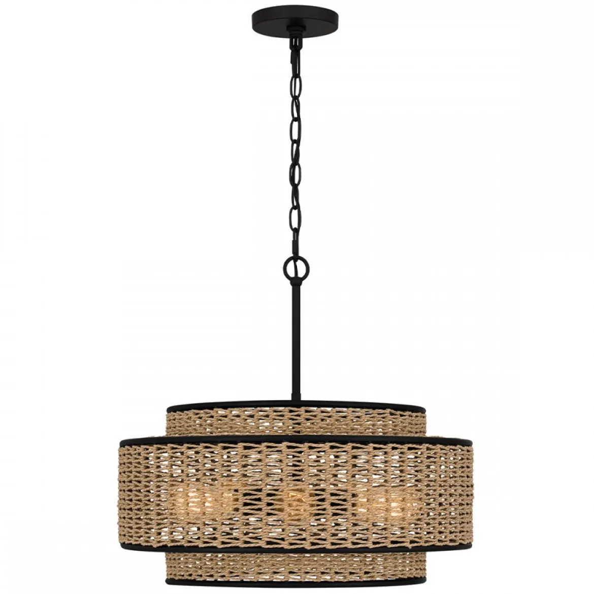 Elstead Lighting Teton Pendelleuchte 5-flammig schwarz natur