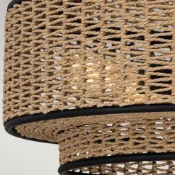 Elstead Lighting Teton Pendelleuchte 5-flammig schwarz natur