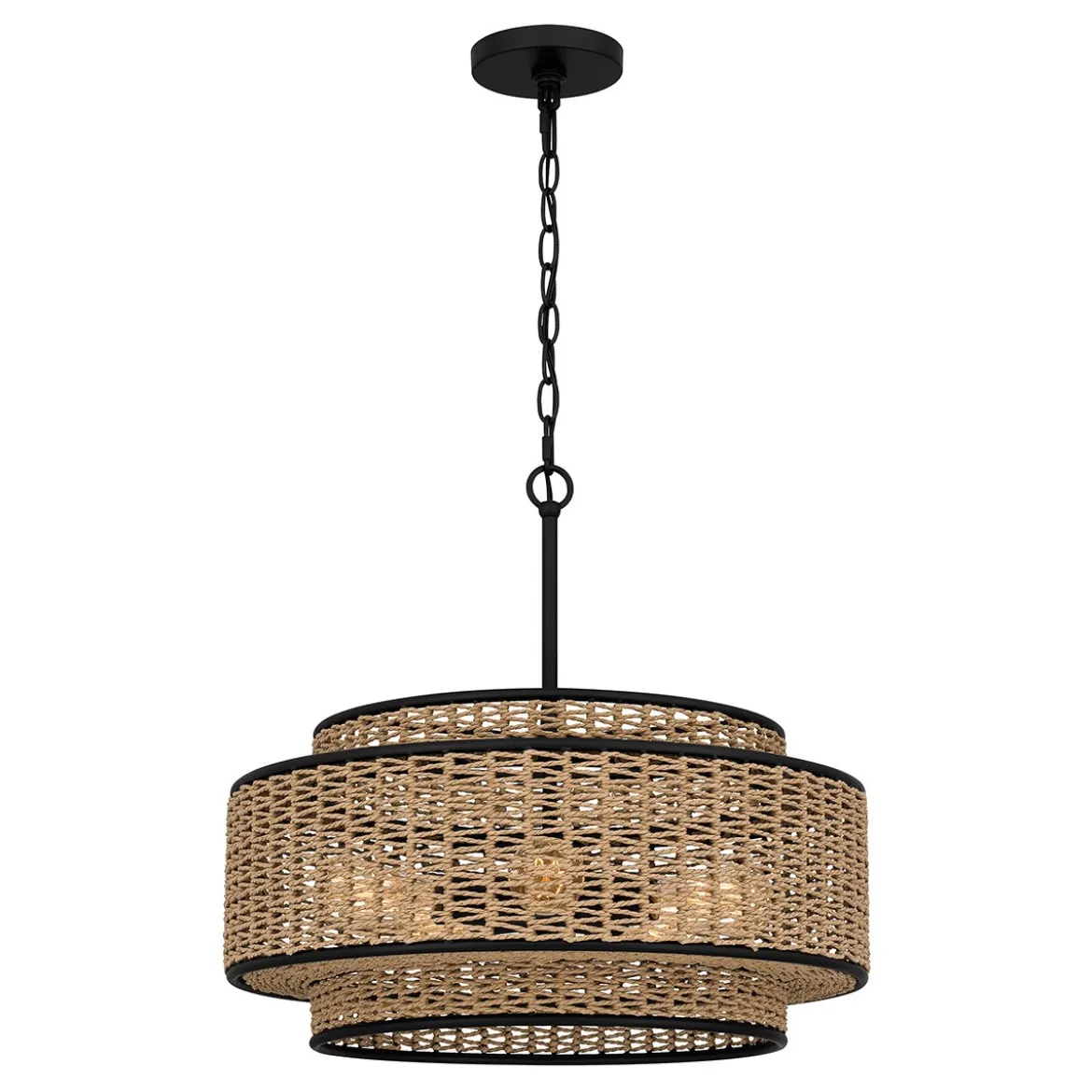 Elstead Lighting Teton Pendelleuchte 5-flammig schwarz natur