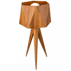 Elstead Lighting Tischleuchte ANGULAR Teakfurnier E27