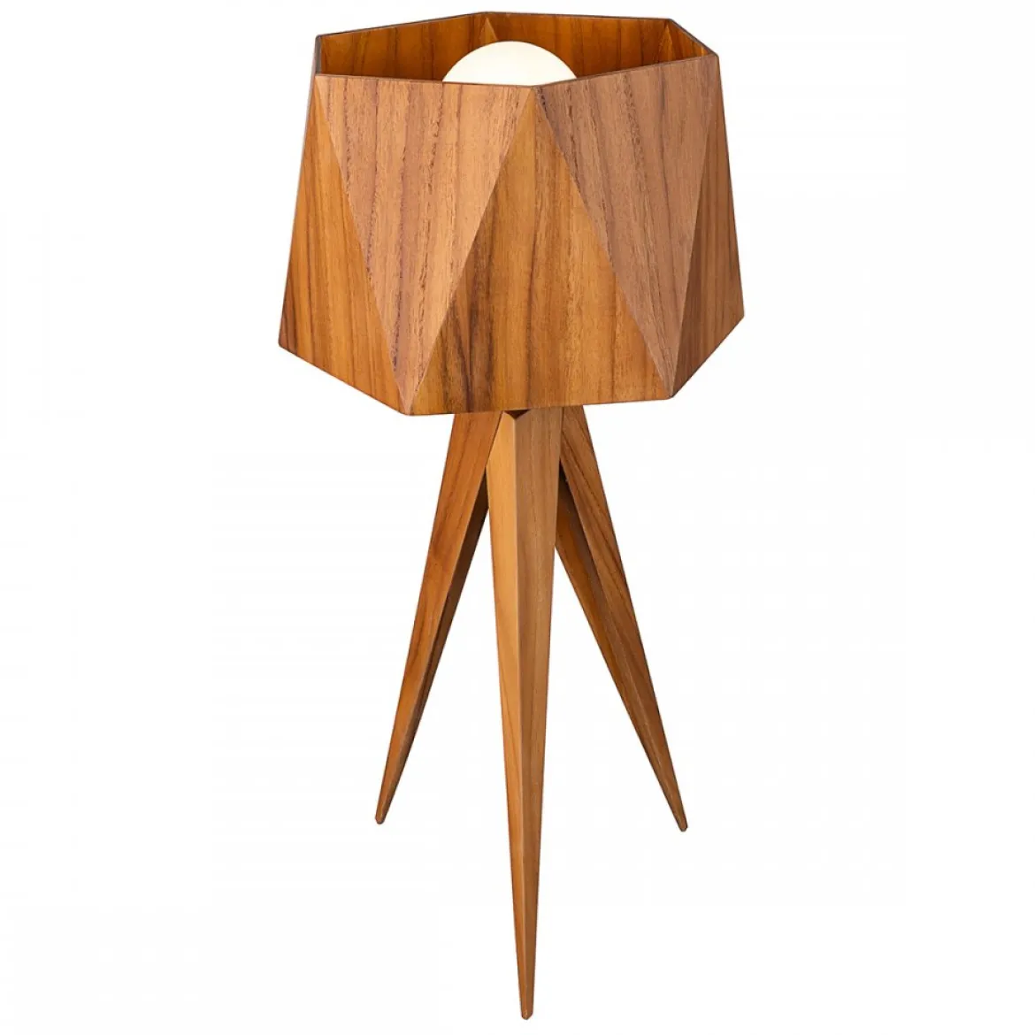 Elstead Lighting Tischleuchte ANGULAR Teakfurnier E27
