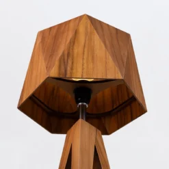 Elstead Lighting Tischleuchte ANGULAR Teakfurnier E27