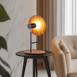 Elstead Lighting Tischleuchte DOT Naturholzfurnier GU10