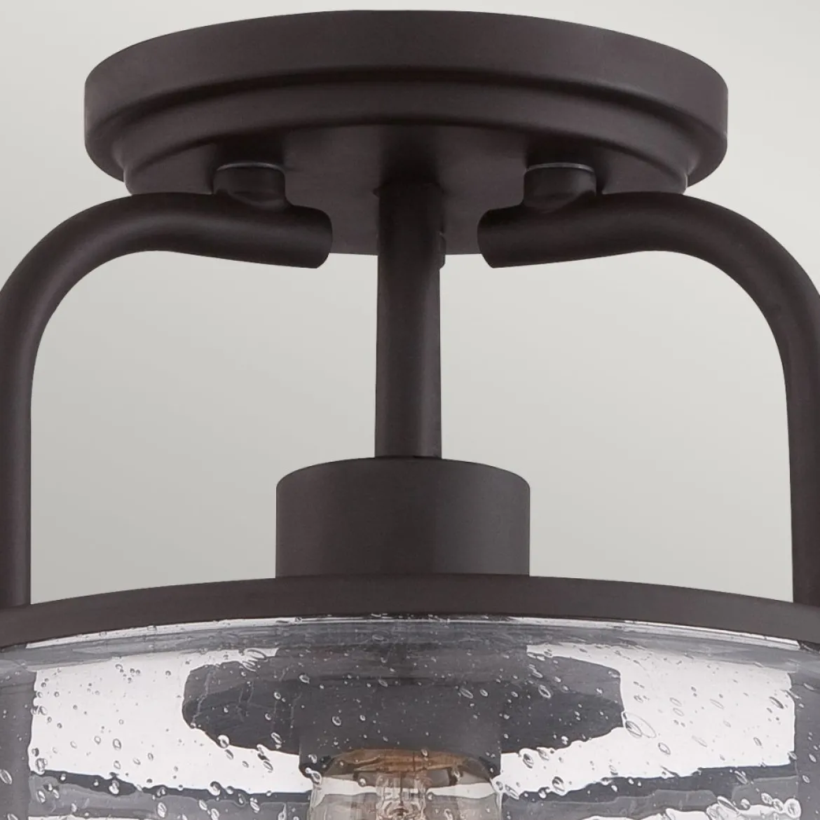 Elstead Lighting Trilogy Deckenleuchte Small Semi-Flush 1-Light Bronze Glas 305mm E27