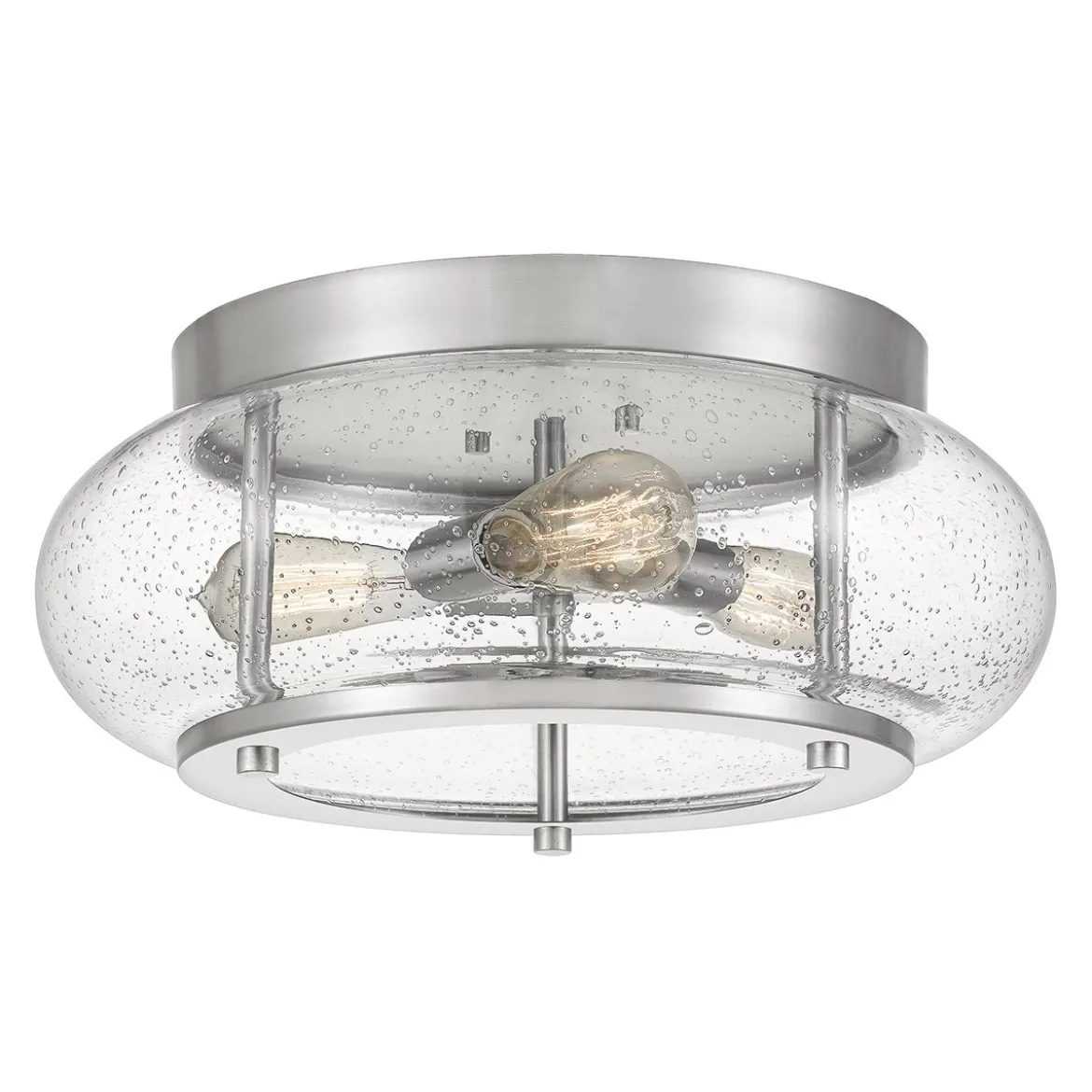 Elstead Lighting Trilogy Deckenleuchte 3-Light Nickel Glas 406mm E27