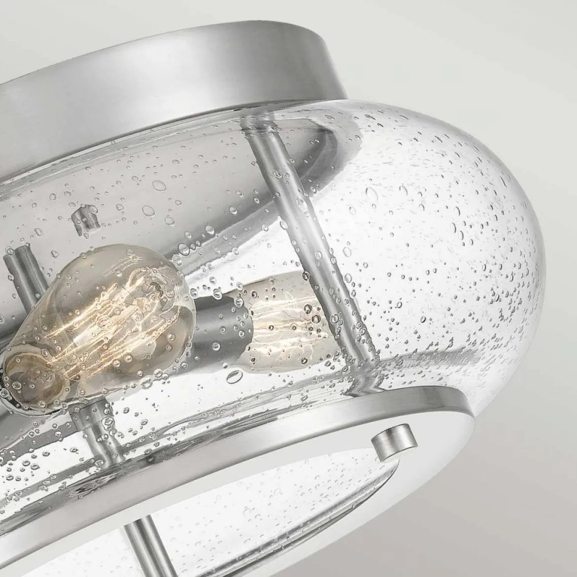 Elstead Lighting Trilogy Deckenleuchte 3-Light Nickel Glas 406mm E27