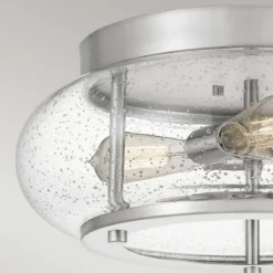 Elstead Lighting Trilogy Deckenleuchte 3-Light Nickel Glas 406mm E27