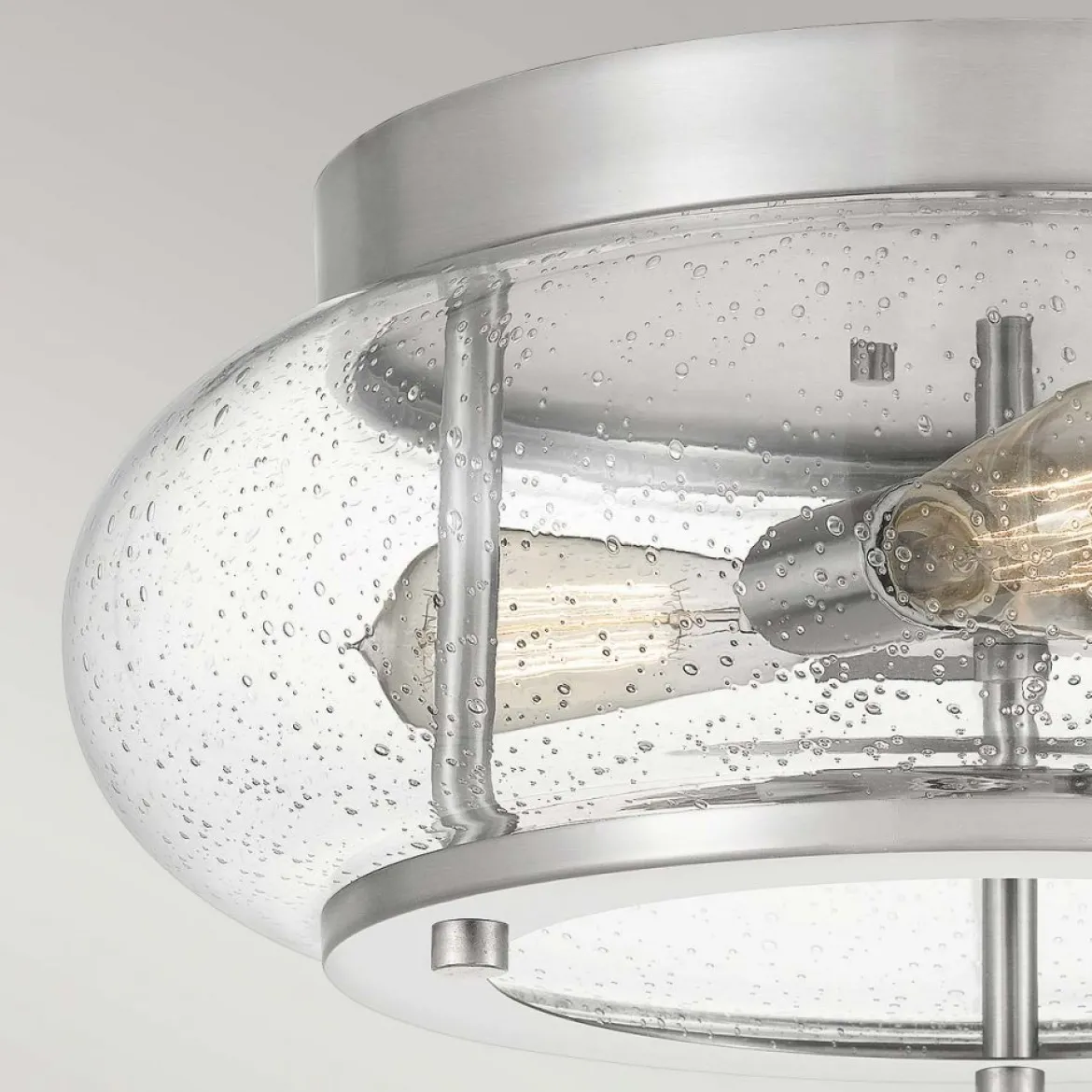 Elstead Lighting Trilogy Deckenleuchte 3-Light Nickel Glas 406mm E27