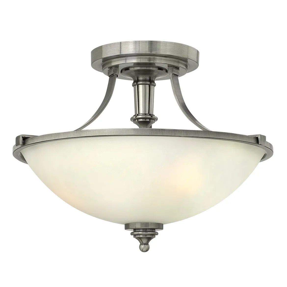 Elstead Lighting Truman 3-Light Deckenleuchte Nickel 3-flammig E27 41cm