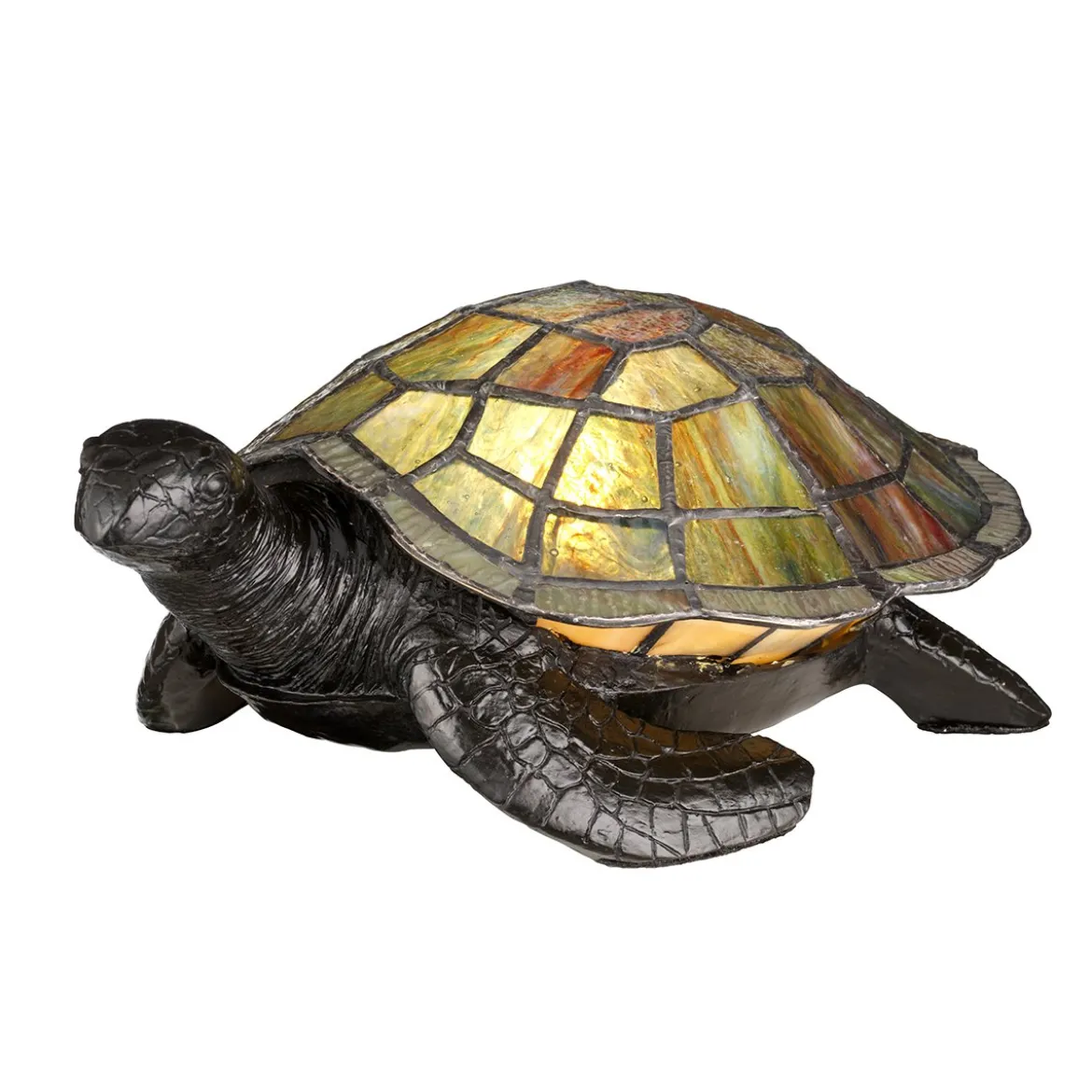 Elstead Lighting Turtle Animal Tischleuchte Tiffany-Stil Bronze G9