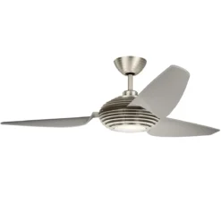 Elstead Lighting Voya Deckenventilator LED Edelstahl gebürstet