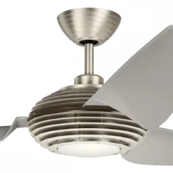Elstead Lighting Voya Deckenventilator LED Edelstahl gebürstet
