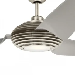 Elstead Lighting Voya Deckenventilator LED Edelstahl gebürstet