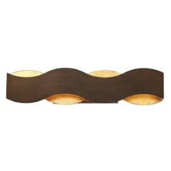 Elstead Lighting Wandleuchte VAUGHAN Bronze und Gold 3000K