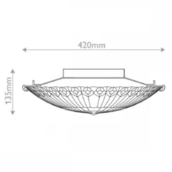 Elstead Lighting Watkins Deckenleuchte 2-flammig im Tiffany-Stil Bronze Kunstglasschirm