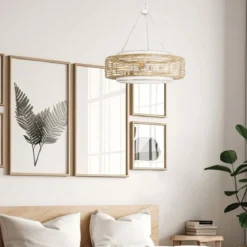 Elstead Lighting Waylon Pendelleuchte 4 flammig Antikweiß Glas E27