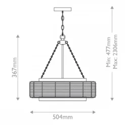 Elstead Lighting Waylon Pendelleuchte 4 flammig Antikweiß Glas E27