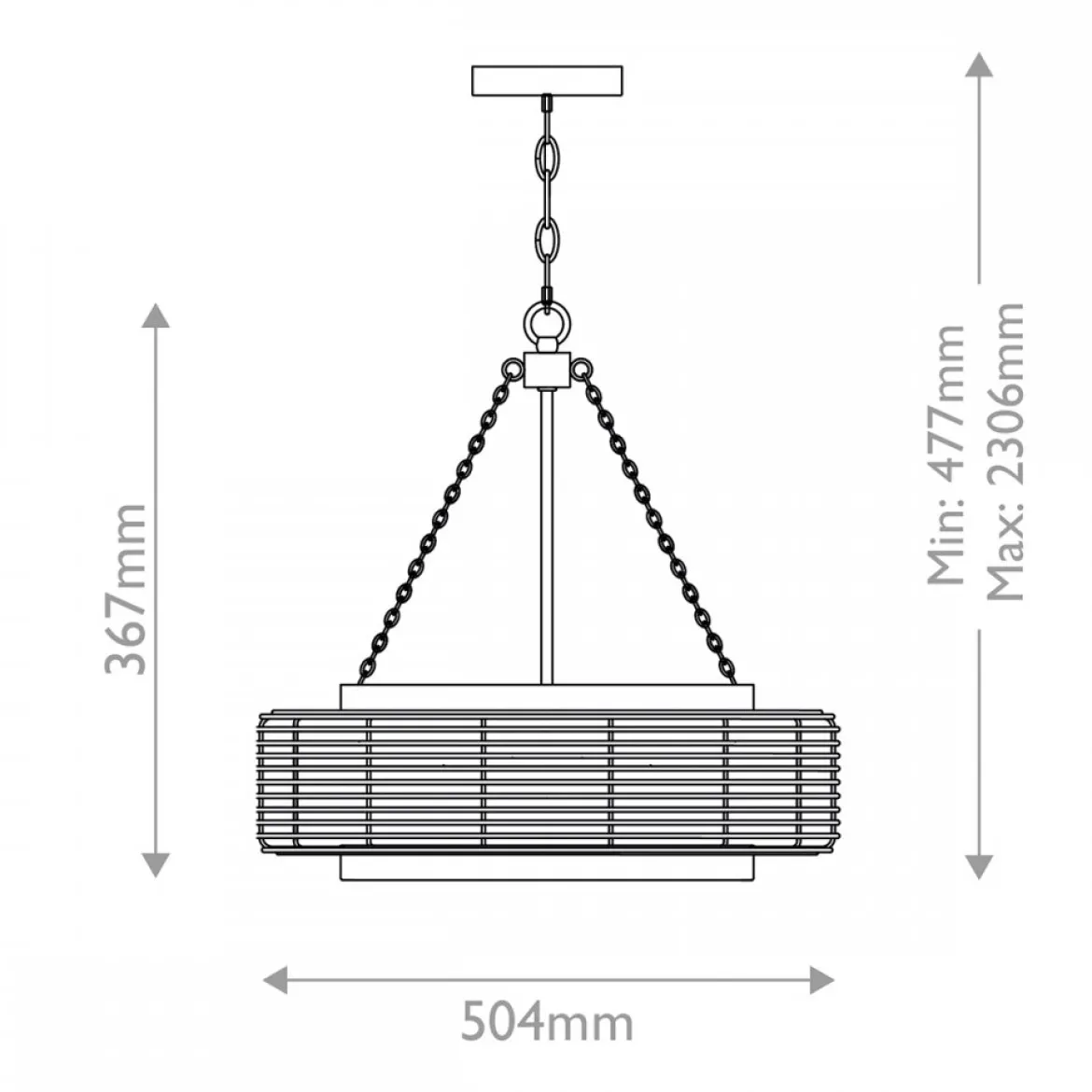 Elstead Lighting Waylon Pendelleuchte 4 flammig Antikweiß Glas E27