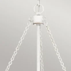 Elstead Lighting Waylon Pendelleuchte 4 flammig Antikweiß Glas E27