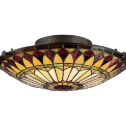 Elstead Lighting West End Deckenleuchte 2-Light Tiffany-Stil Bronze E27