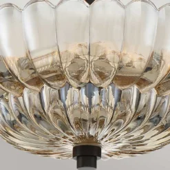 Elstead Lighting Whitecap Deckenleuchte Bernsteinglas braun 30cm
