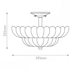Elstead Lighting Whitecap Deckenleuchte Bernsteinglas braun 40cm