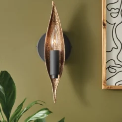Elstead Lighting Willow Wandleuchte 1-Light E14 Schwarz Gold
