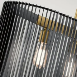 Elstead Linara  Pendelleuchte 5-flammig schwarz messing