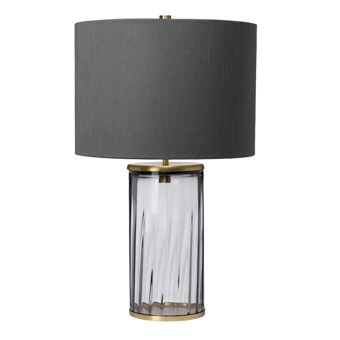 Elstead Reno Tischlampe Rauch Messing gealtert 60cm