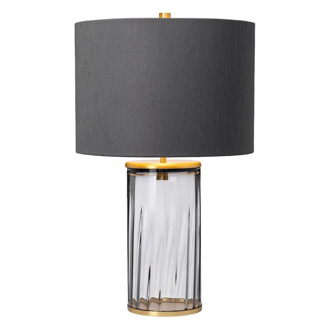 Elstead Reno Tischlampe Rauch Messing gealtert 60cm