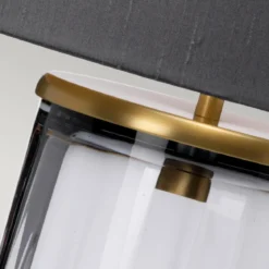 Elstead Reno Tischlampe Rauch Messing gealtert 60cm