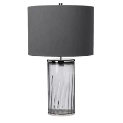 Elstead Reno Tischlampe Rauch Nickel poliert 60cm