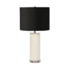 Elstead Ripple Tischlampe 1-flammig weiß Lampenschirm schwarz E27