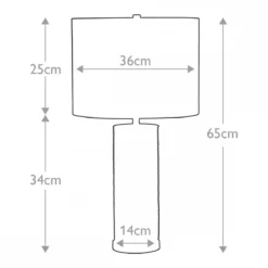 Elstead Ripple Tischlampe 1-flammig weiß Lampenschirm schwarz E27