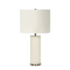 Elstead Ripple Tischlampe 1-flammig Weiß E27