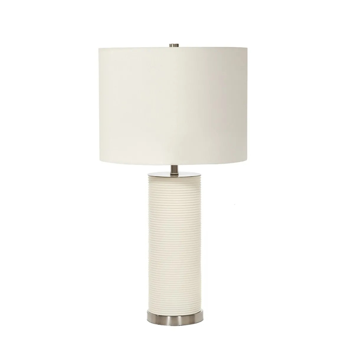 Elstead Ripple Tischlampe 1-flammig Weiß E27