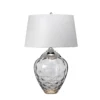 Elstead Samara Tischlampe klein Rauch Schirm hellgrau 72cm