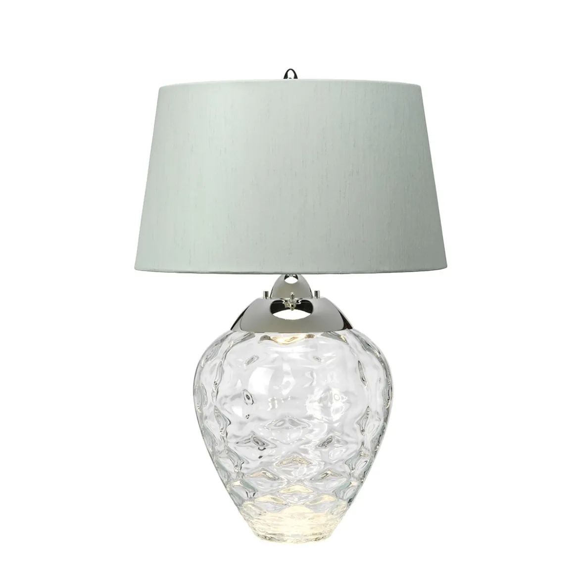 Elstead Samara Tischlampe klein Klar Schirm hellgrün 72cm
