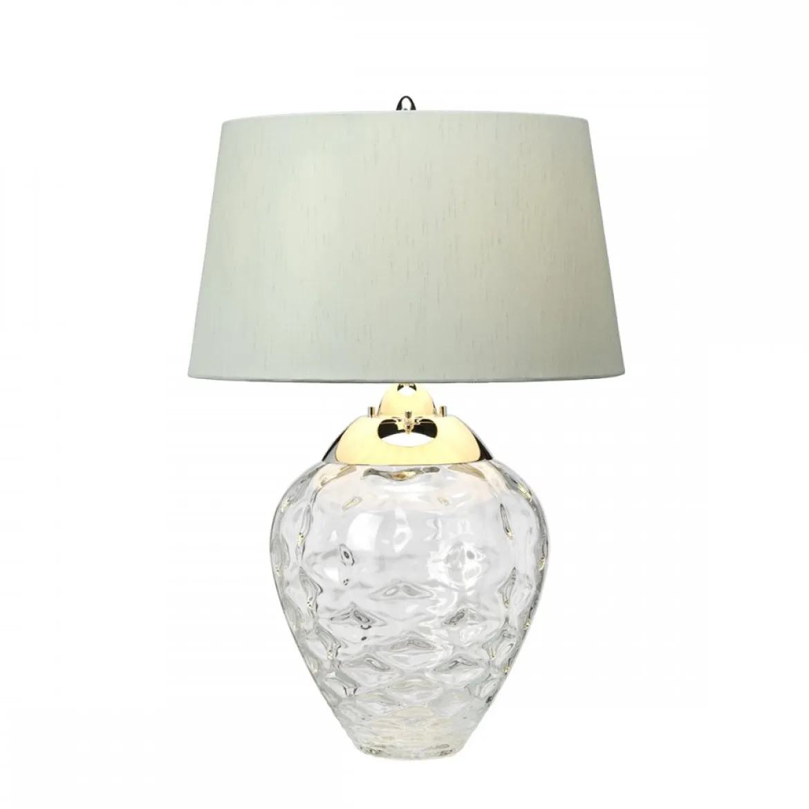 Elstead Samara Tischlampe klein Klar Schirm hellgrün 72cm