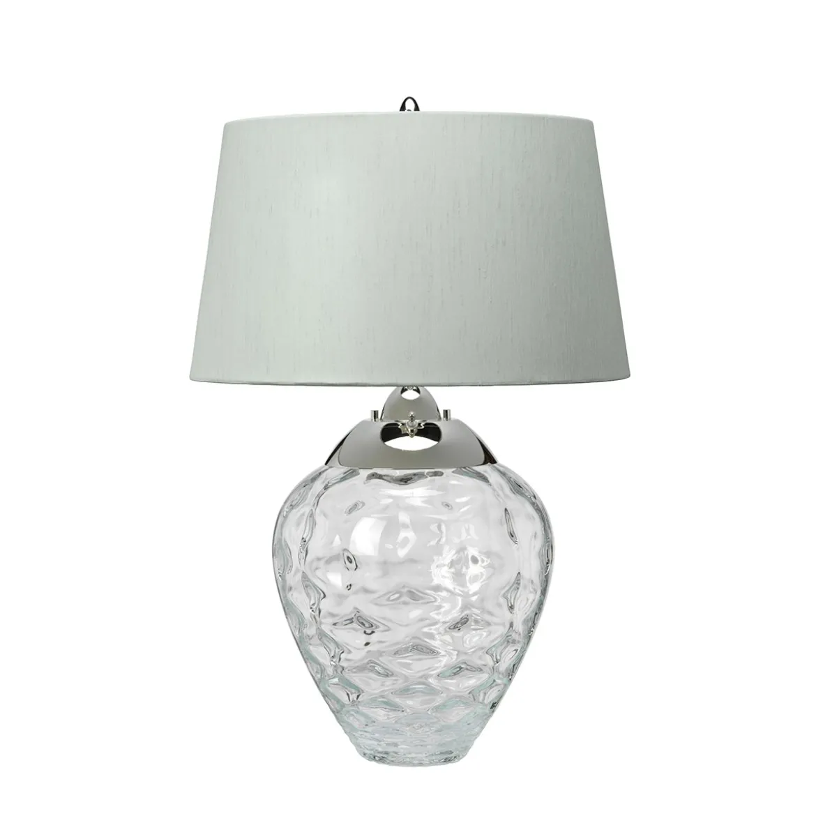 Elstead Samara Tischlampe klein Klar Schirm hellgrün 72cm