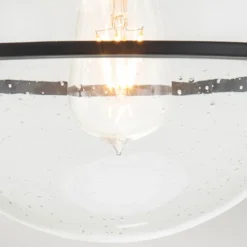 Elstead Somerset Deckenleuchte 1-flammig schwarz klar 28cm E27