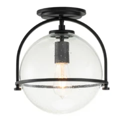 Elstead Somerset Deckenleuchte 1-flammig schwarz klar 28cm E27
