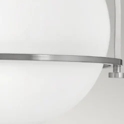 Elstead Somerset Deckenleuchte 1-flammig Nickel gebürstet opal 28cm E27