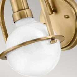 Elstead Somerset Wandleuchte 1-flammig Messing opal E27