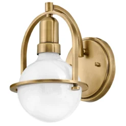 Elstead Somerset Wandleuchte 1-flammig Messing opal E27