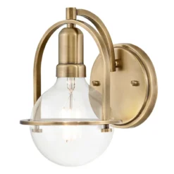 Elstead Somerset Wandleuchte 1-flammig Messing klar E27