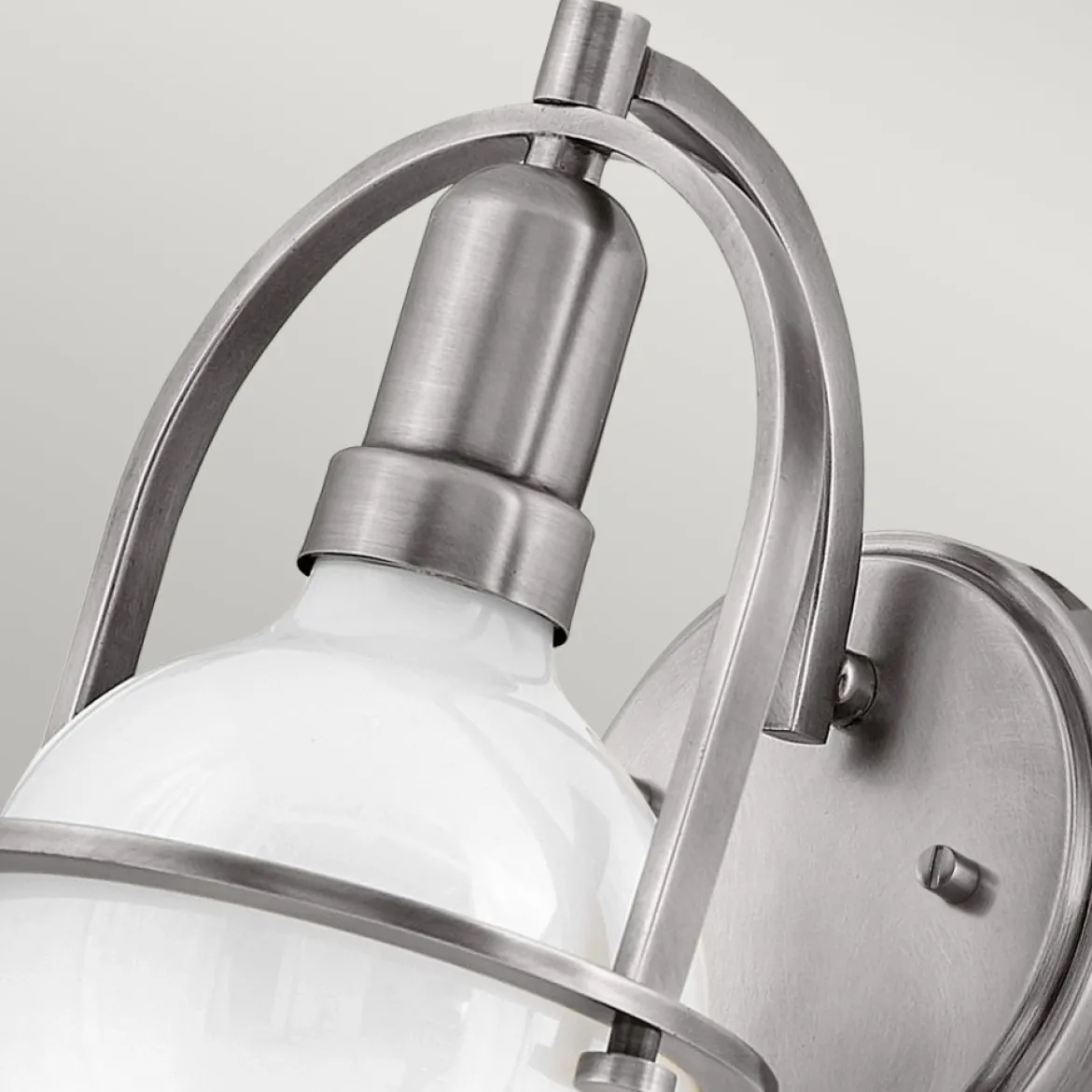 Elstead Somerset Wandleuchte Nickel gebürstet opal E27
