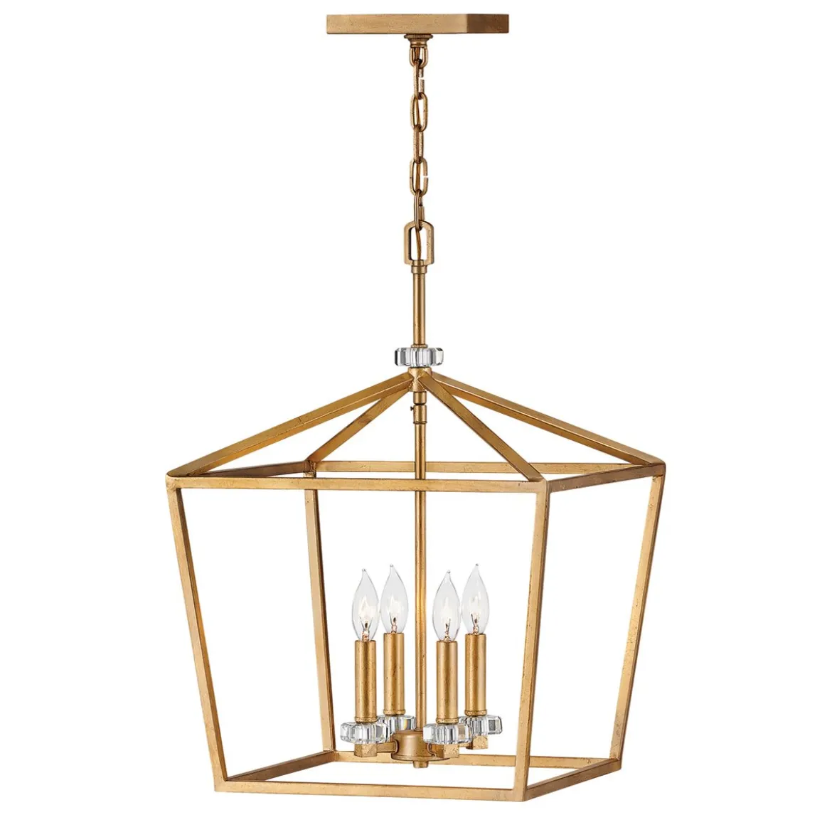 Elstead Stinson Large Pendelleuchte 4-flammig Messing gealtert